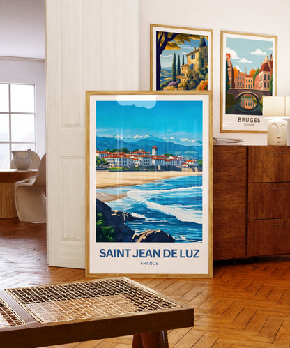 Saint-Jean-de-Luz Travel Poster - France Beach