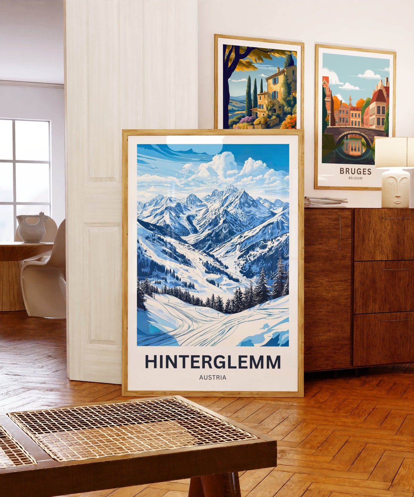 Hinterglemm Travel Poster - Austrian Hinterglemm Winter Wonderland