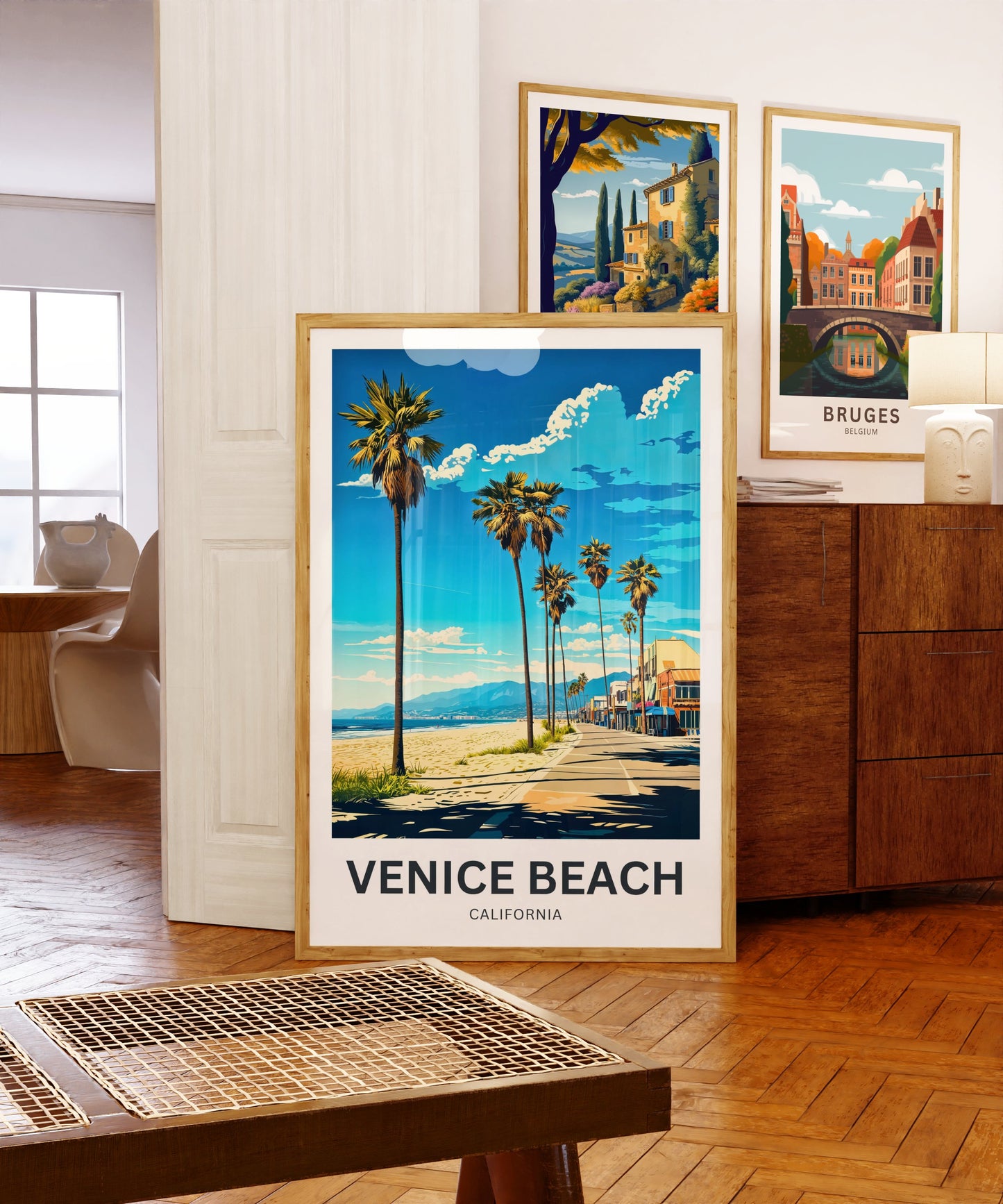 Venice Beach Travel Poster - Florida colorful escape by the sea