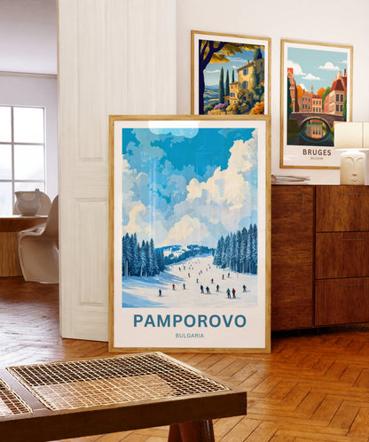 Pamporovo Ski Travel Poster - Bulgaria