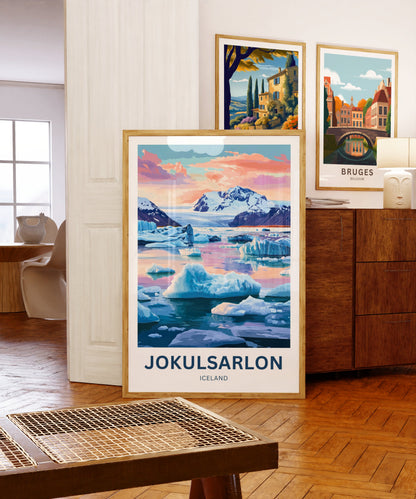 Jökulsárlón Travel Poster