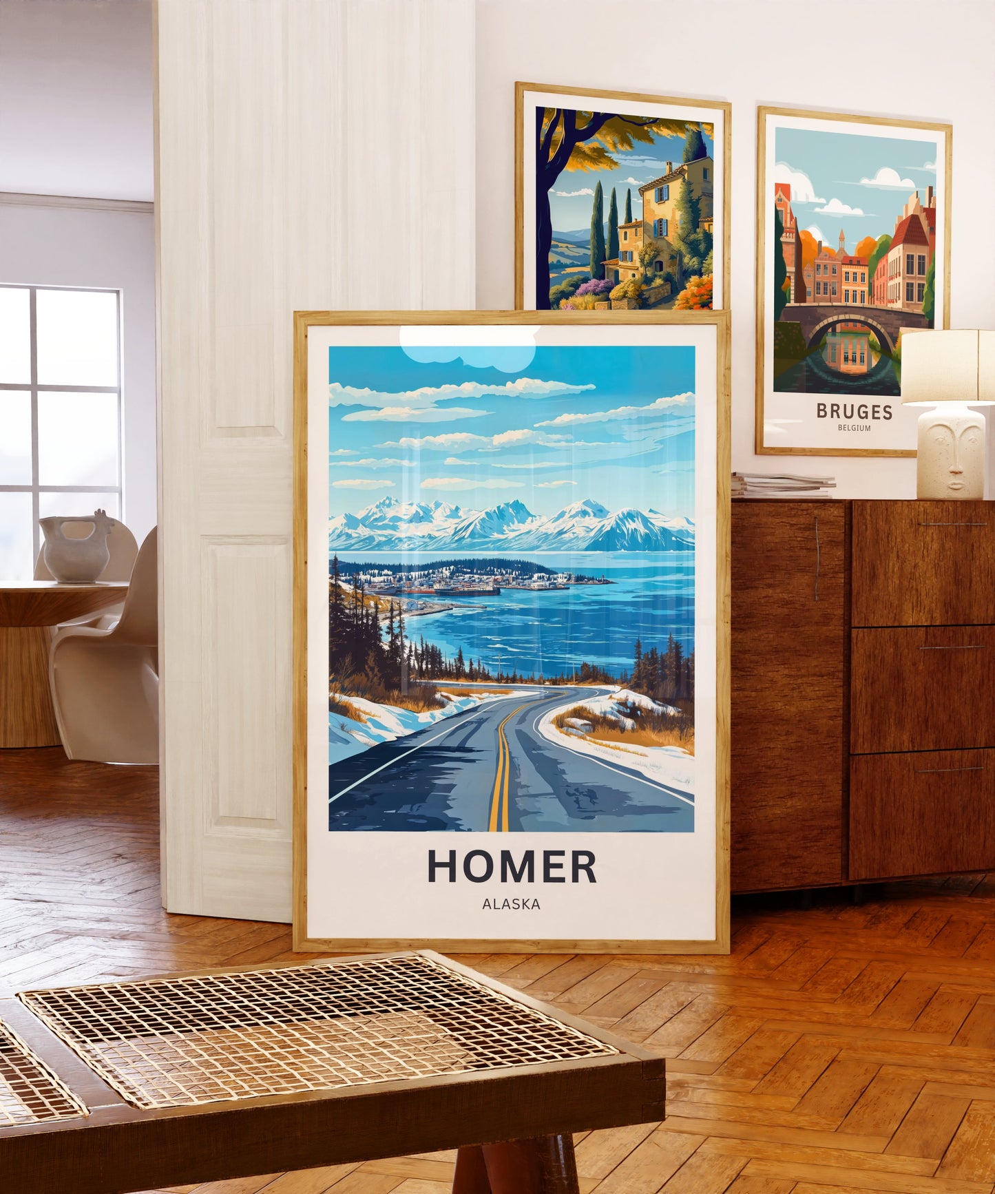 Homer Travel Poster - Captivating View of Alaskan Peaks