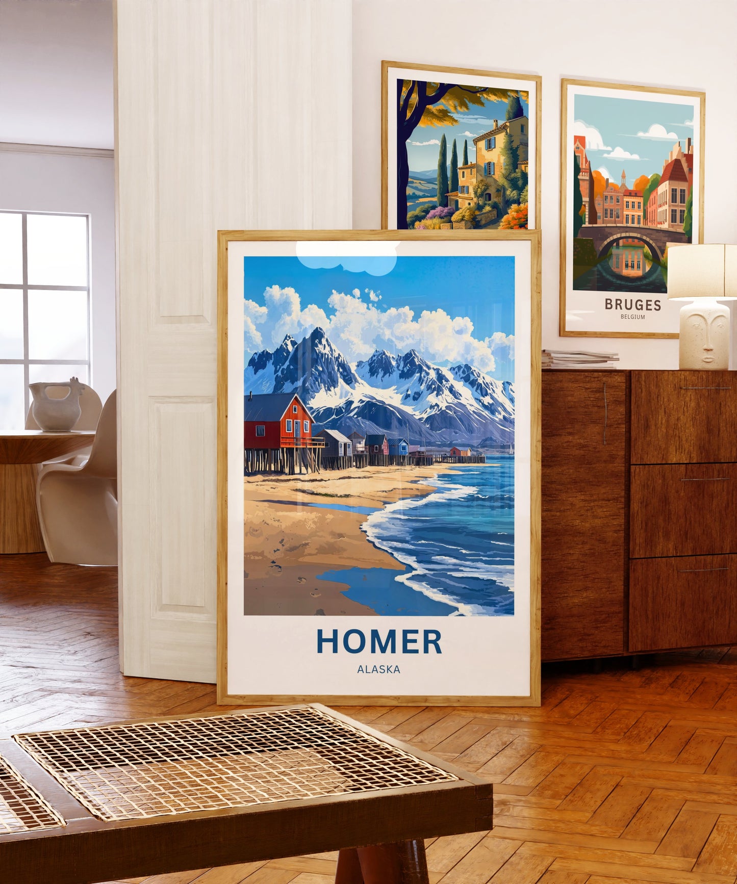 Homer Travel Poster - Breathtaking Alaska Peaks