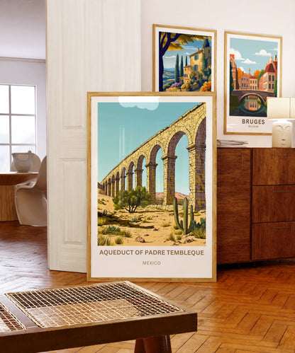 Aqueduct of Padre Tembleque Travel Poster - Cultural Landmark