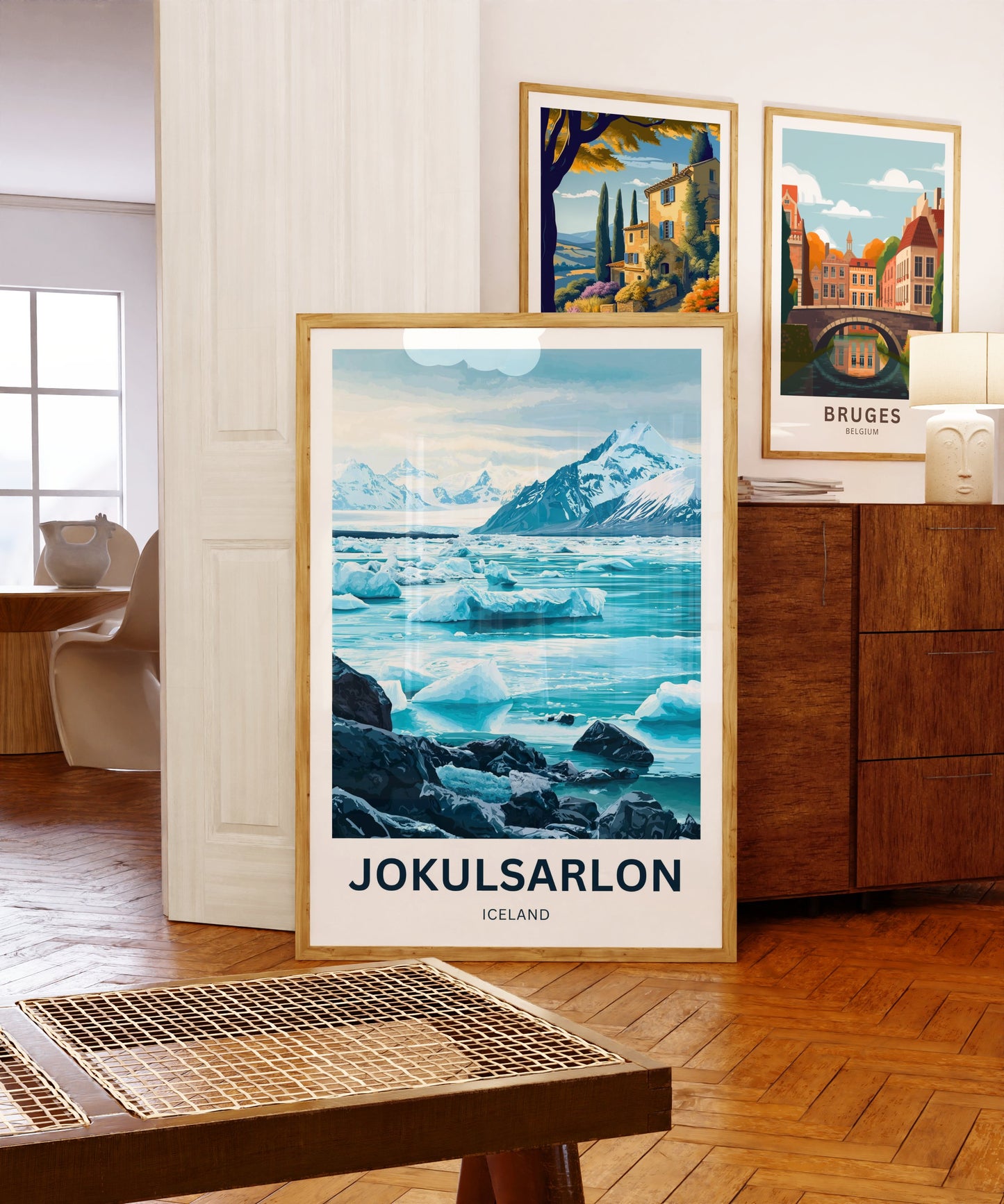 Jökulsárlón Travel Poster - Breathtaking View of Iceland Lagoon