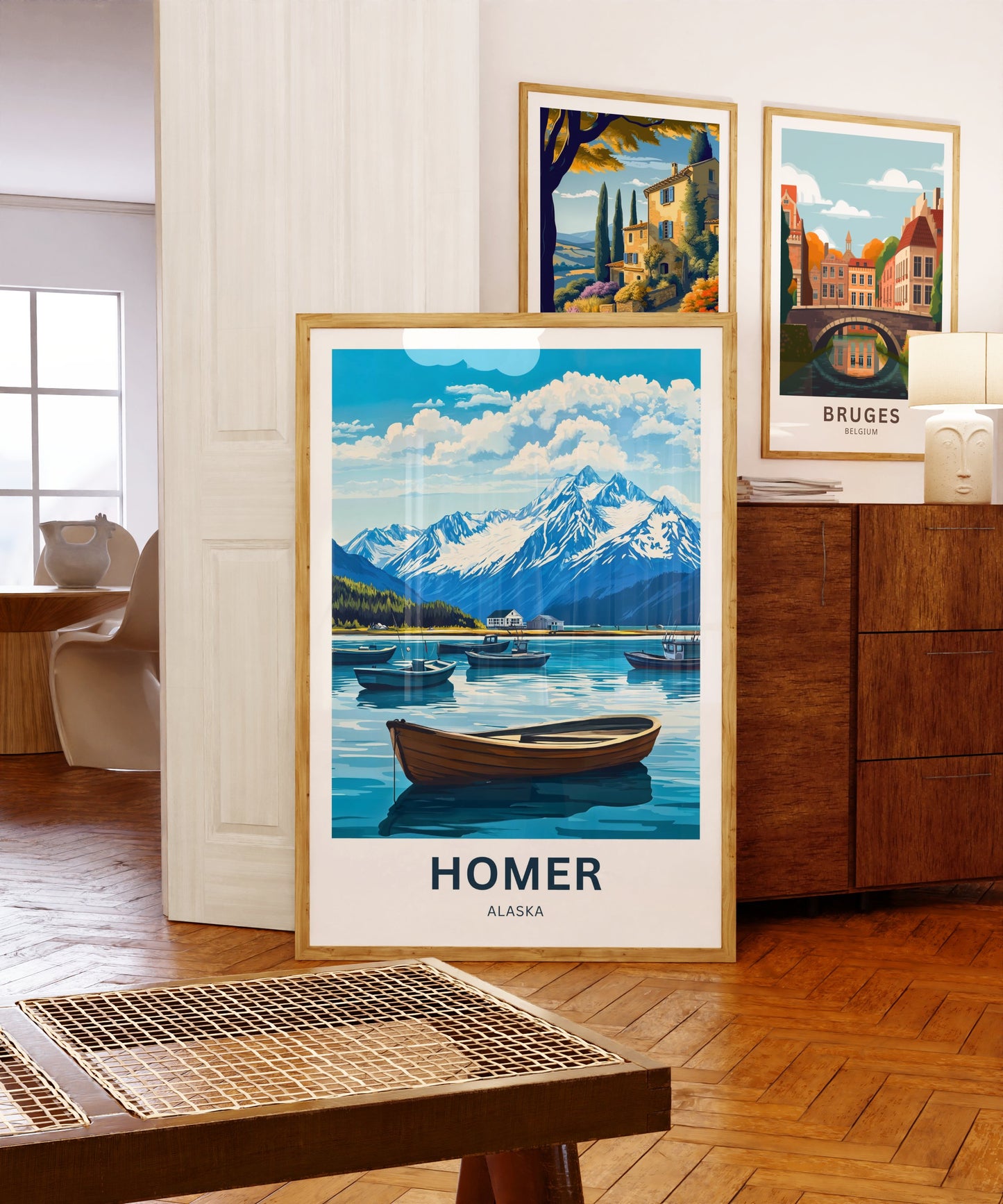 Homer Travel Poster - Stunning Alaska's Fishing landscape