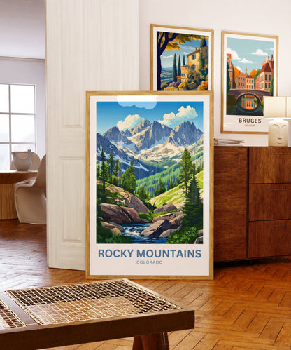 Rocky Mountains Travel Poster - Natural Wonder of Colorado