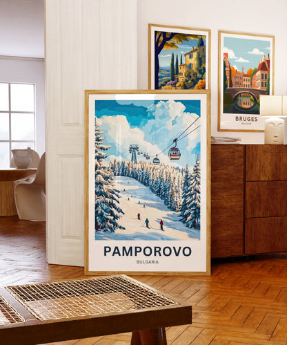 Pamporovo Travel Poster - Bulgaria Alpine Adventure Awaits