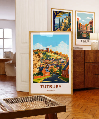 Tutbury Travel Poster - Quaint Streets & Timeless Beauty
