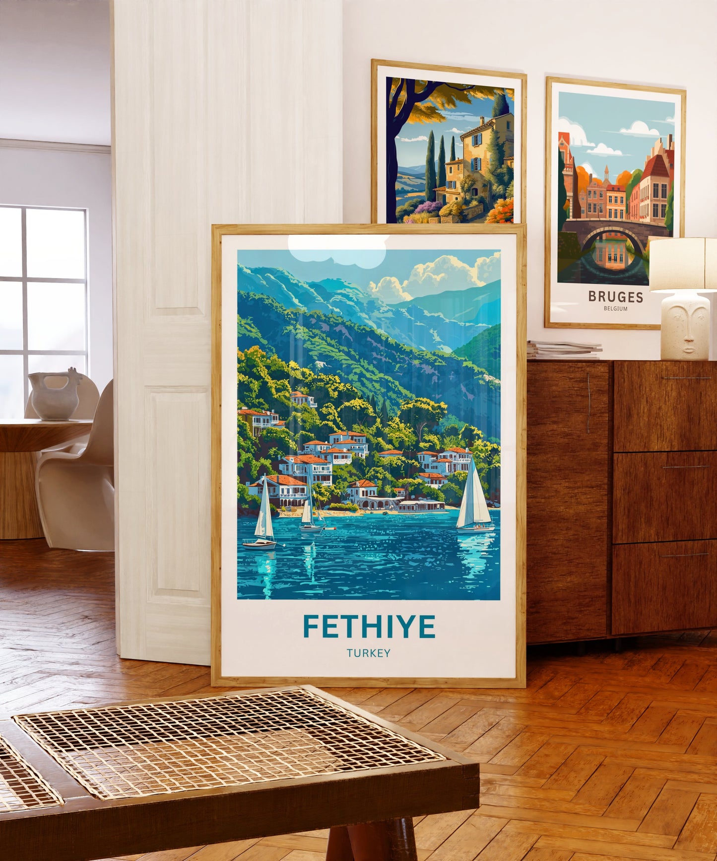Fethiye Travel Poster - Breathtaking Coast Village Turkey
