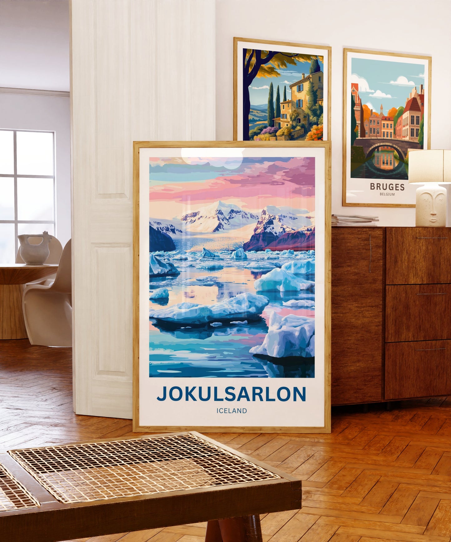 Jökulsárlón Travel Poster - Captivating Landscape of Iceland