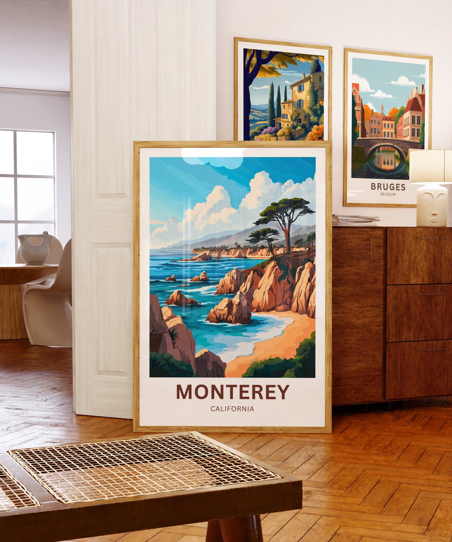 Monterey Travel Poster - California Beautiful Pacific Coastline