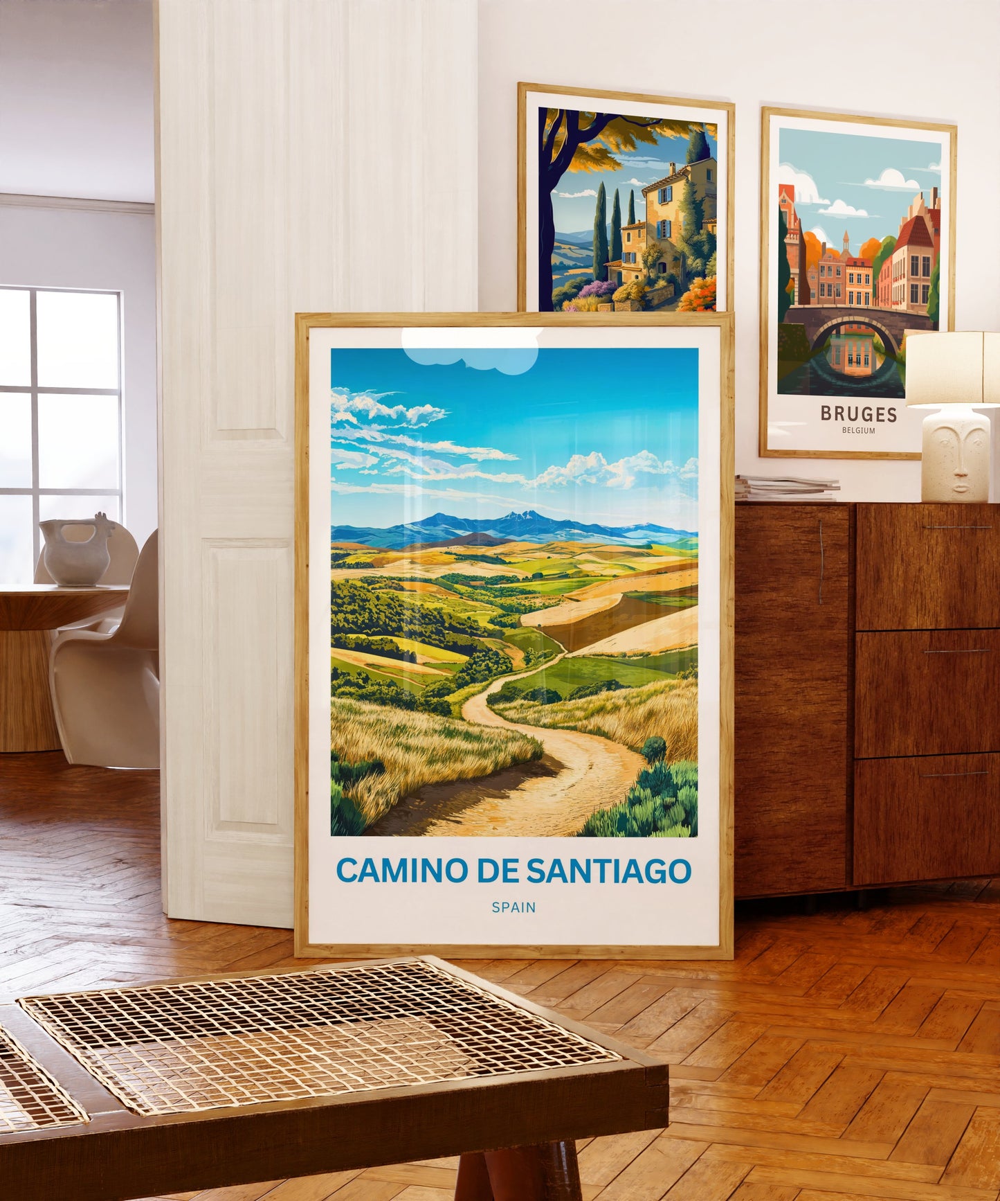 Camino de Santiago Travel Poster - The Way to Santiago: A Landscape of Tranquility
