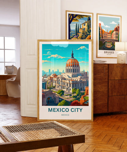 Mexico City Travel Poster