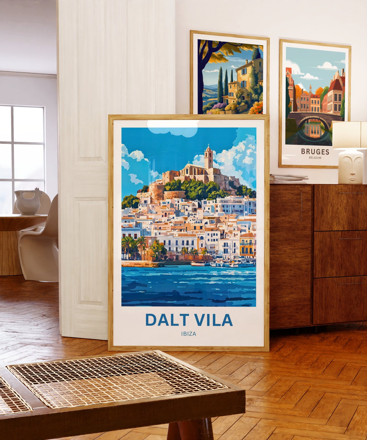 Dalt Vila Travel Poster - The Iconic Fortress of Ibiza