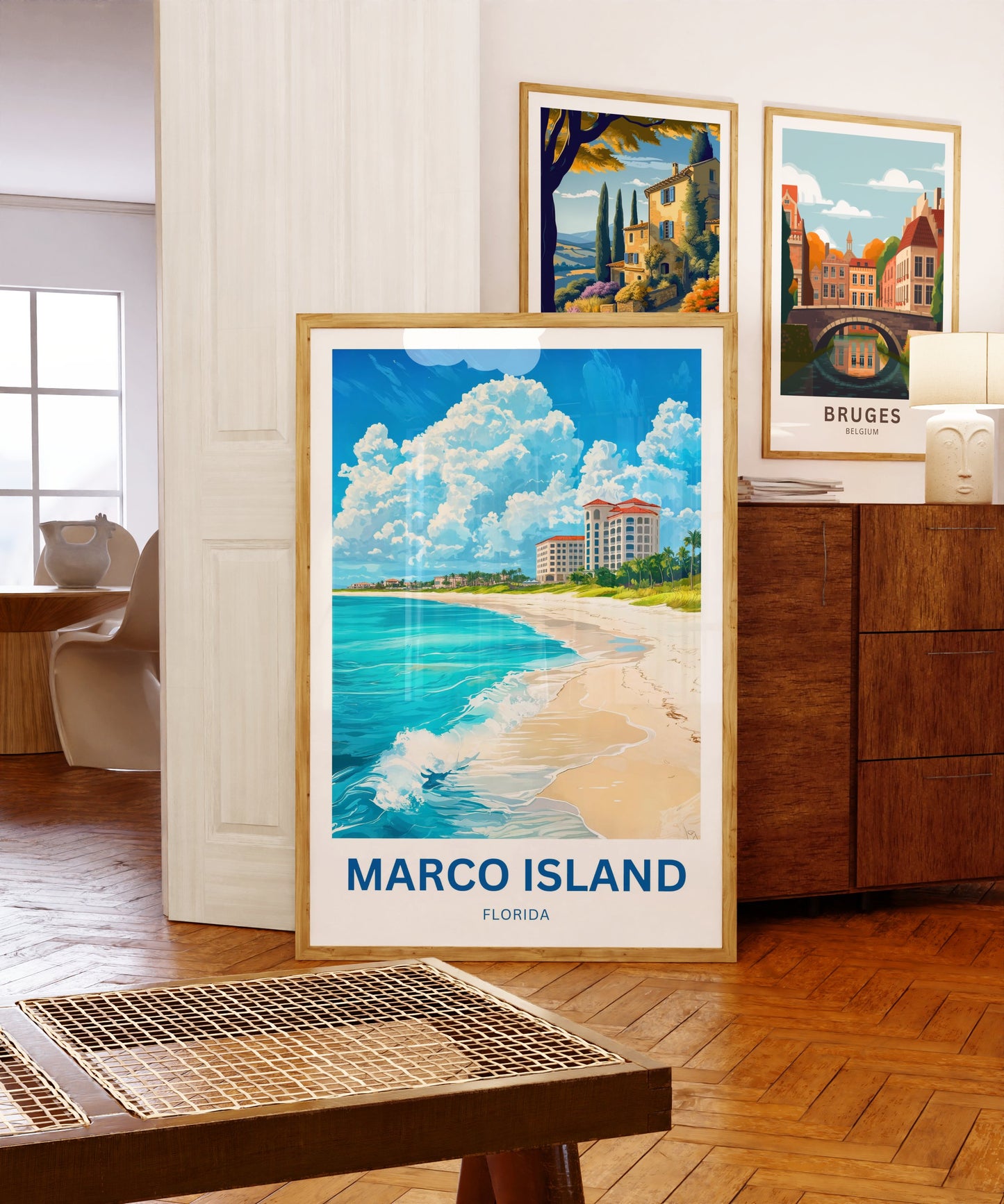 Marco Island Travel Poster- Escape to Sun-Kissed Island Shores of Florida