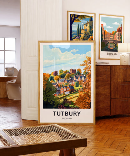 Tutbury Travel Poster - A Historic English Gem