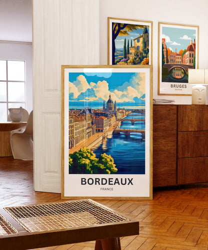 Bordeaux Travel Poster - France