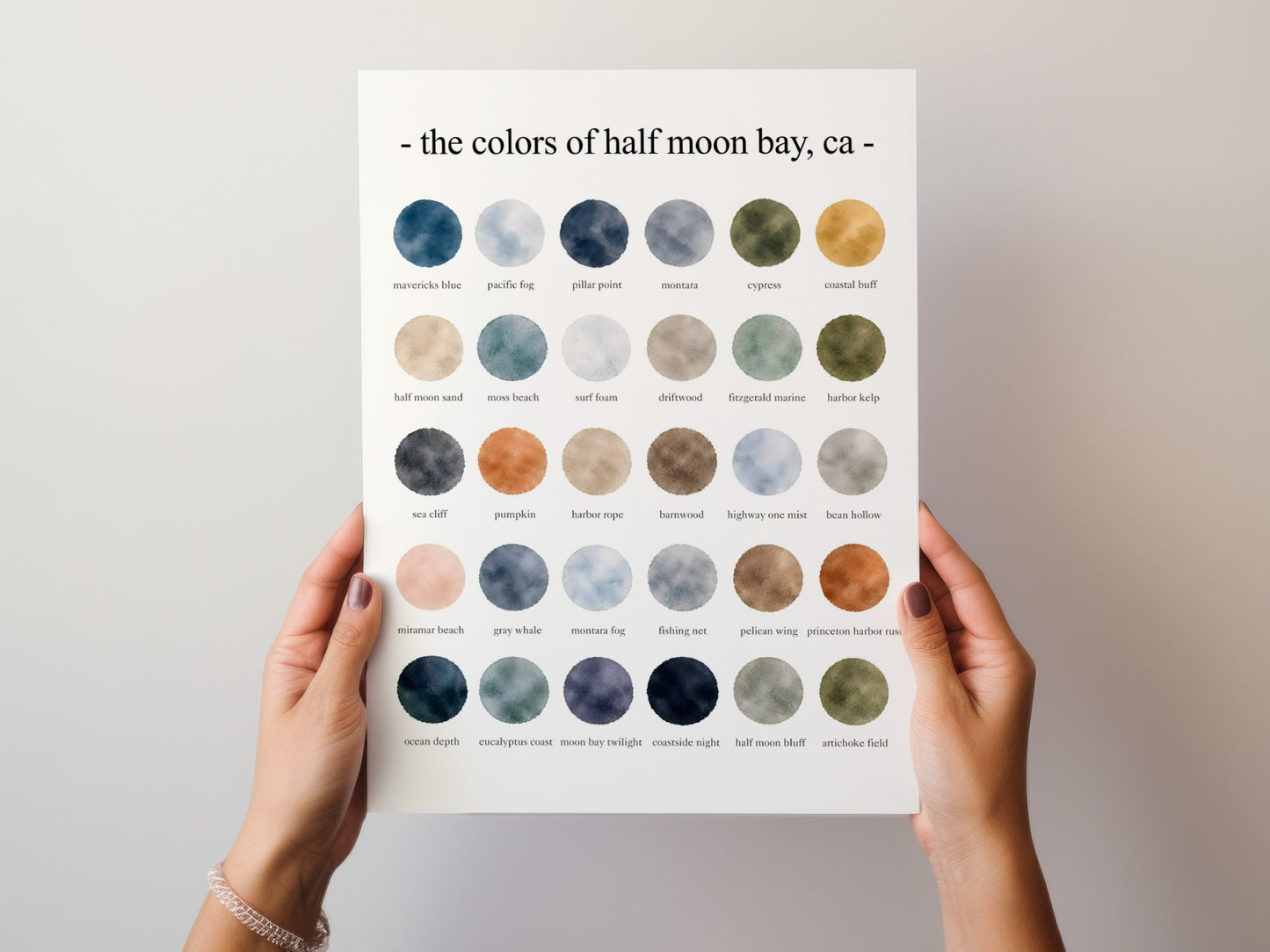 The Colors of  Half Moon Bay, CA  - Watercolor Print