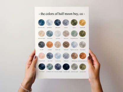 The Colors of  Half Moon Bay, CA  - Watercolor Print