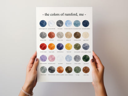The Colors of Rumford, ME- Watercolor Print