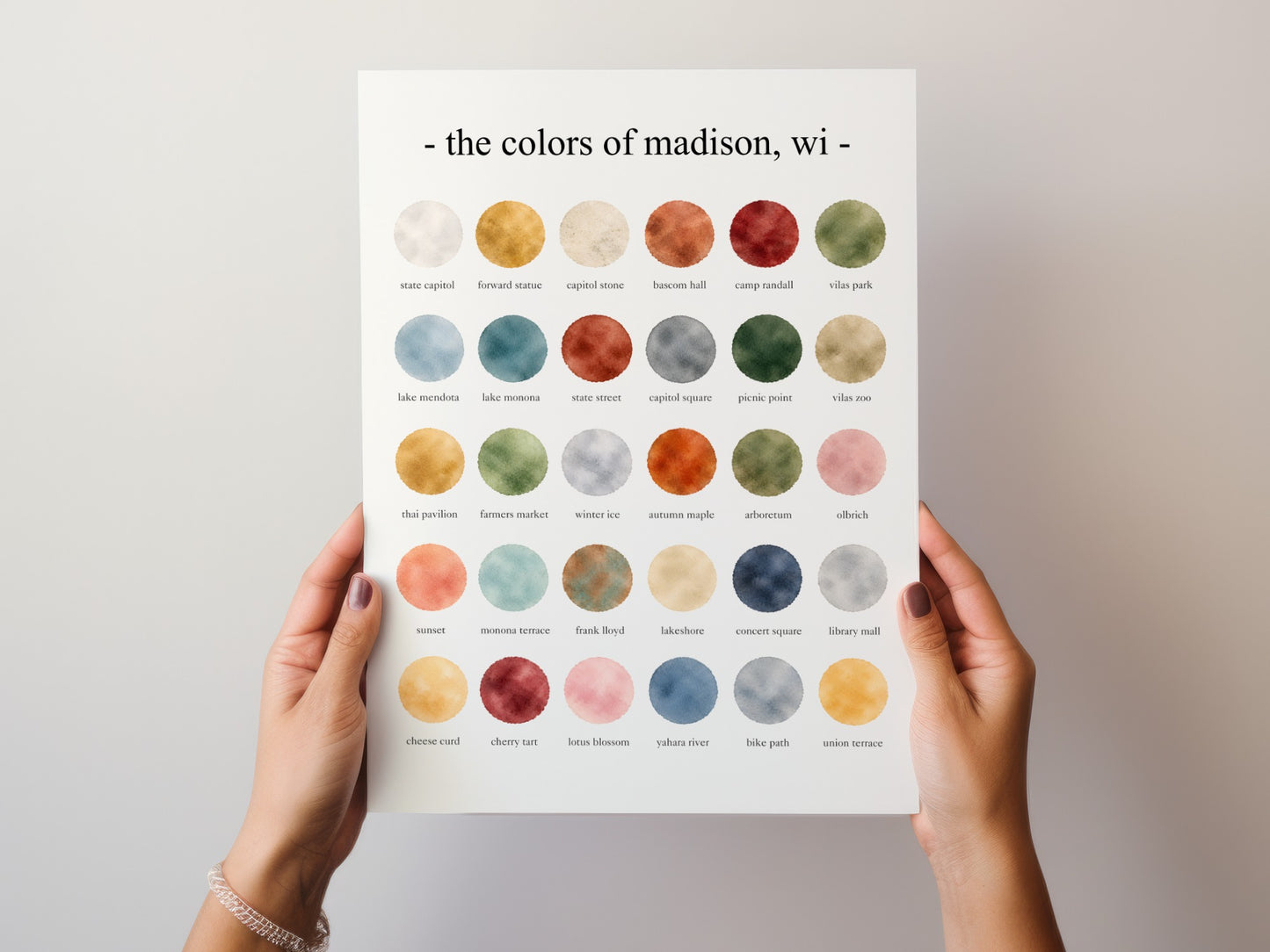 The Colors of Madison, WI - Watercolor Print