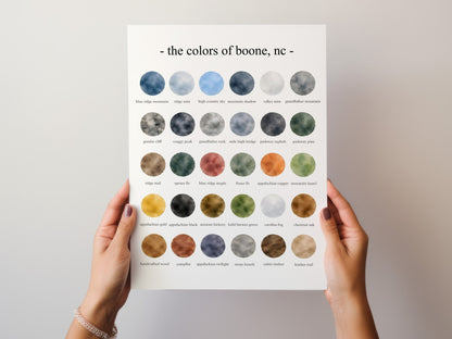 The Colors of  Boone, NC  - Watercolor Print