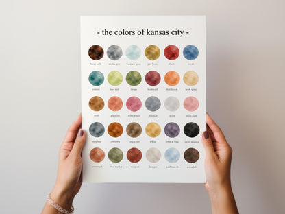 The Colors of Kansas City - Watercolor Print