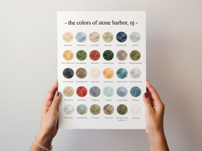 The Colors of Stone Harbor, NJ - Watercolor Print