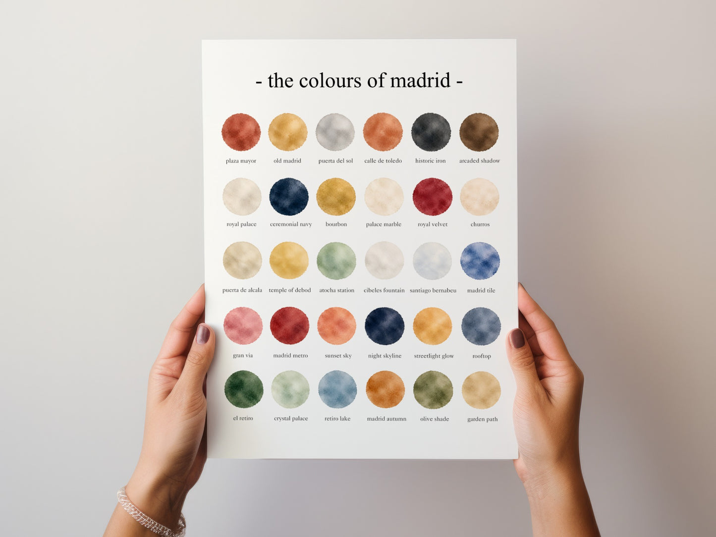 The Colours of Madrid - Watercolor Print