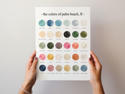 The Colors of Palm Beach, Florida - Watercolor Print