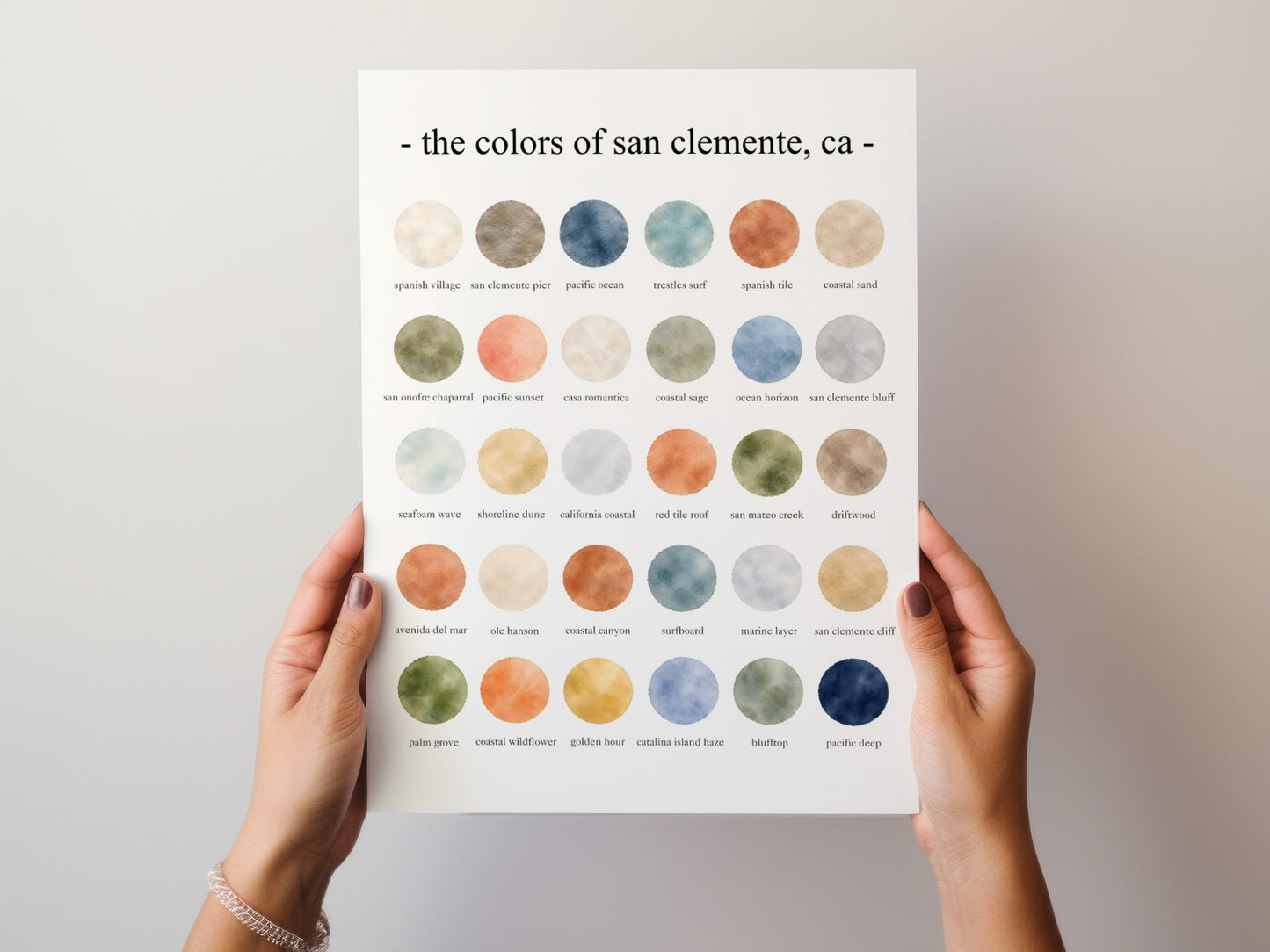 The Colors of San Clemente, CA - Watercolor Print