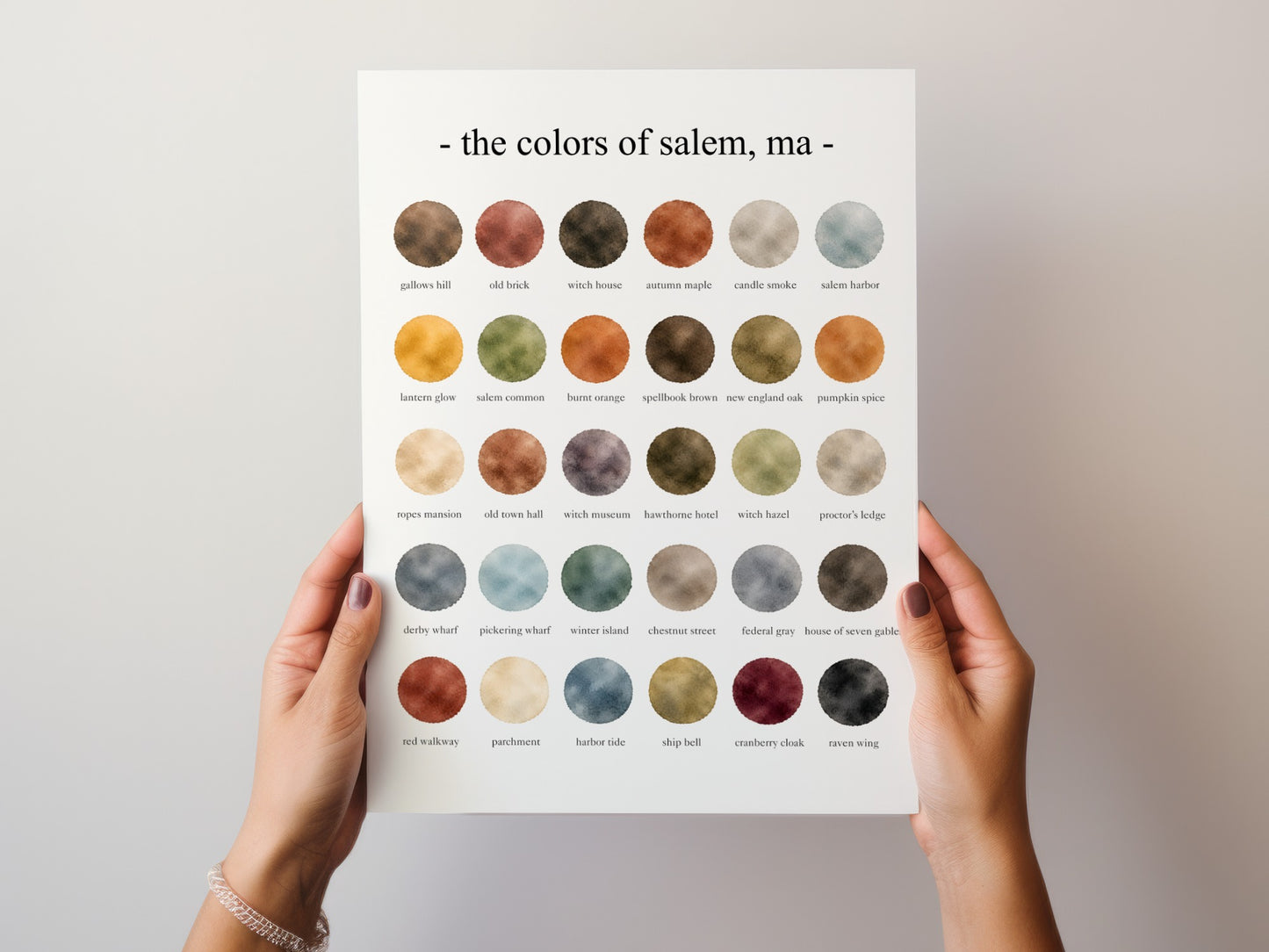 The Colors of Salem, MA - Watercolor Print