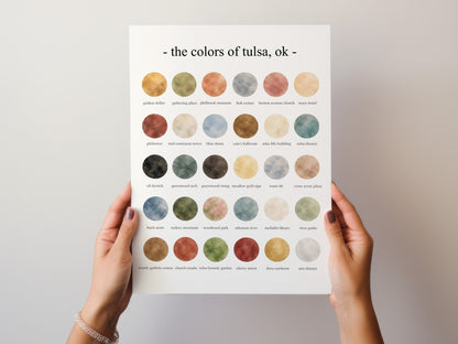 The Colors of Tulsa, OK - Watercolor Print