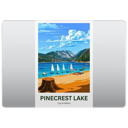 Pinecrest Lake Travel Poster - Mesmerizing Serene Lake and Mountain