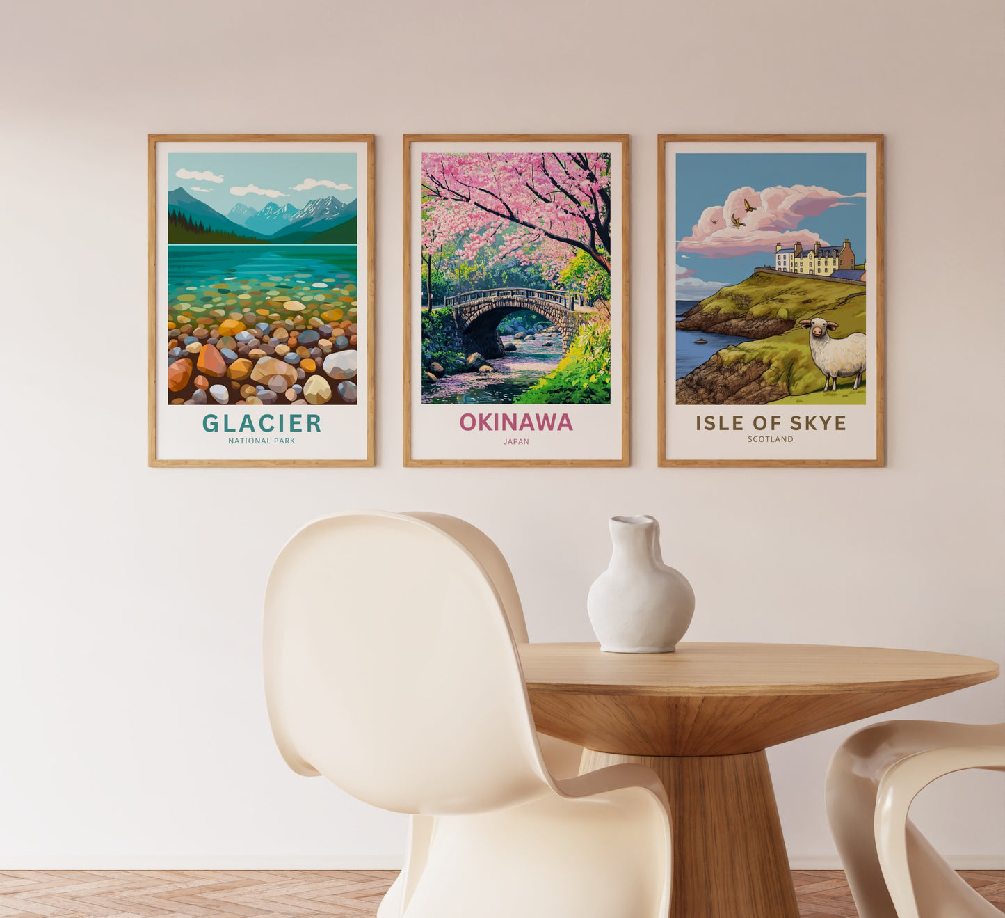 Okinawa Travel Poster  - Captivating Bridge of Springtime