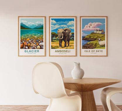 Amboseli National Park Travel Poster  - Craig, Icon of the African Summit
