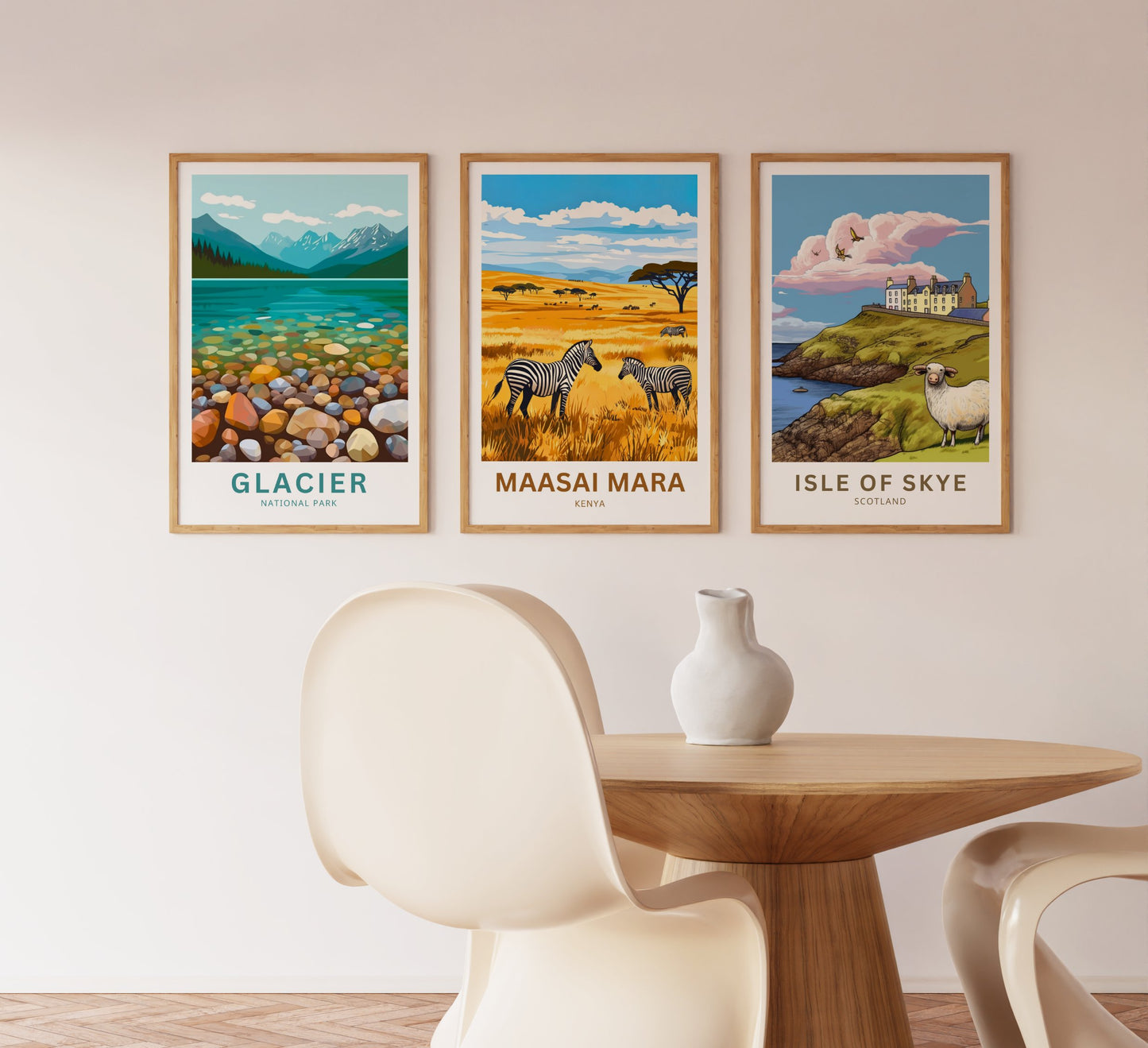 Maasai Mara Travel Poster - Captivating Wildlife in Kenya