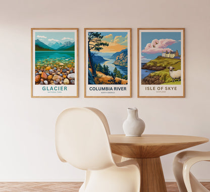 Columbia River Travel Poster- Pacific Northwest Icon