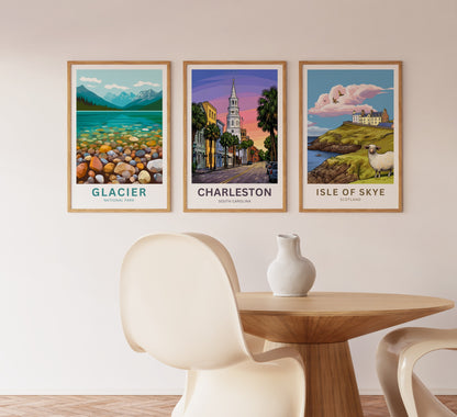 Charleston Historic District Travel Poster - Heritage Streets