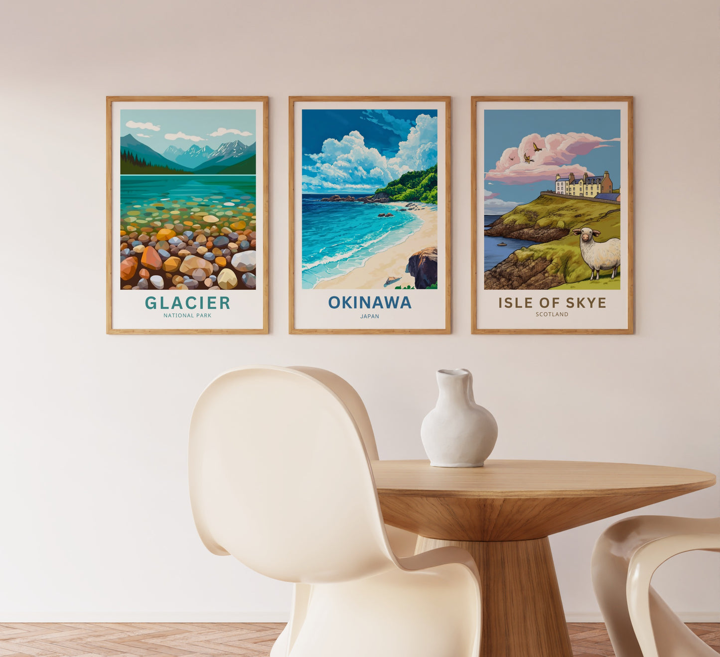 Okinawa Beach Travel Poster  - Serenity by the Sea