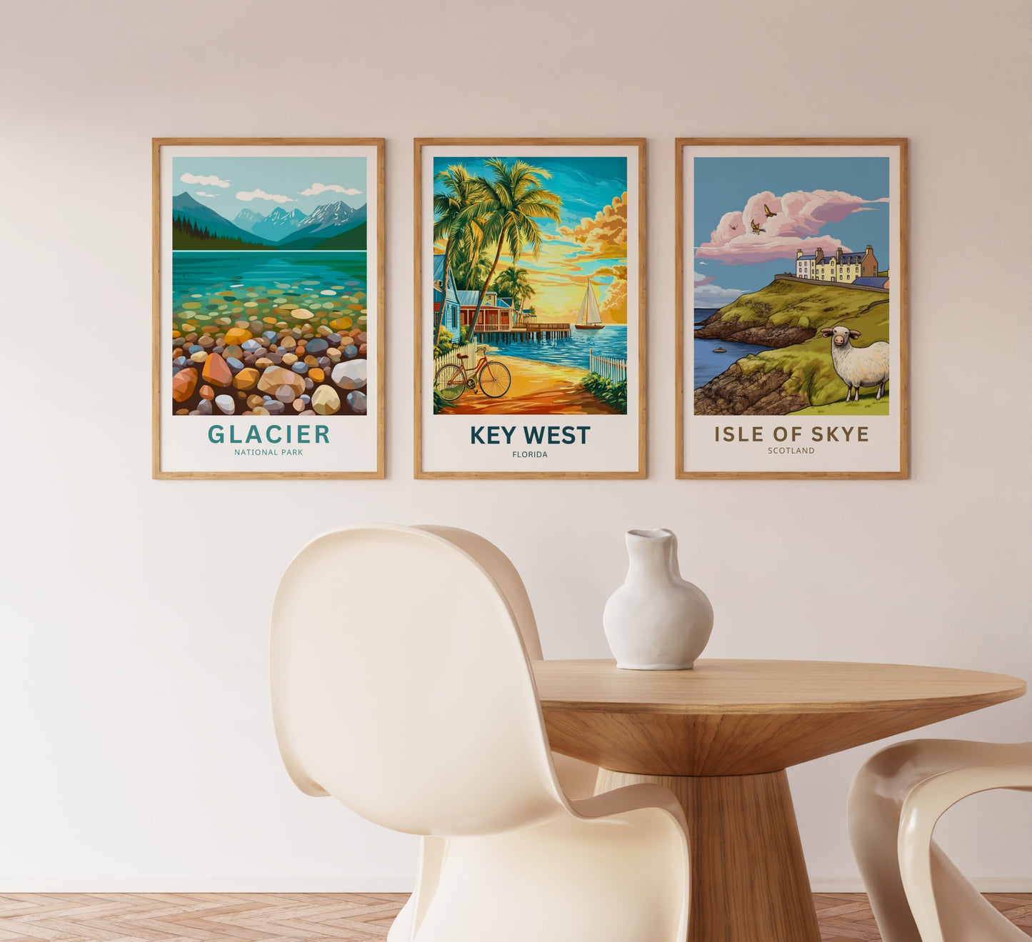 Key West Travel Poster -  Island Life Paradise at sunset, Florida