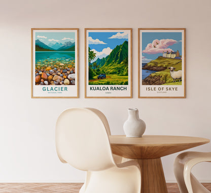 Kualoa Ranch  Travel Poster - Ancient lands
