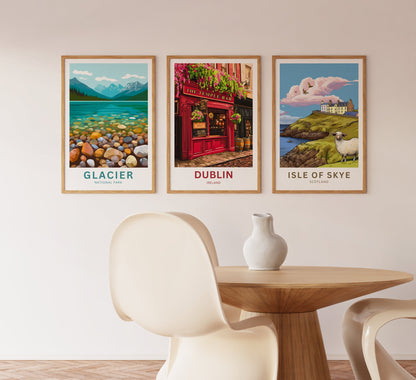 Dublin Travel Poster- Captivating Street