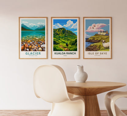 Kualoa Ranch  Travel Poster - Windward paradise