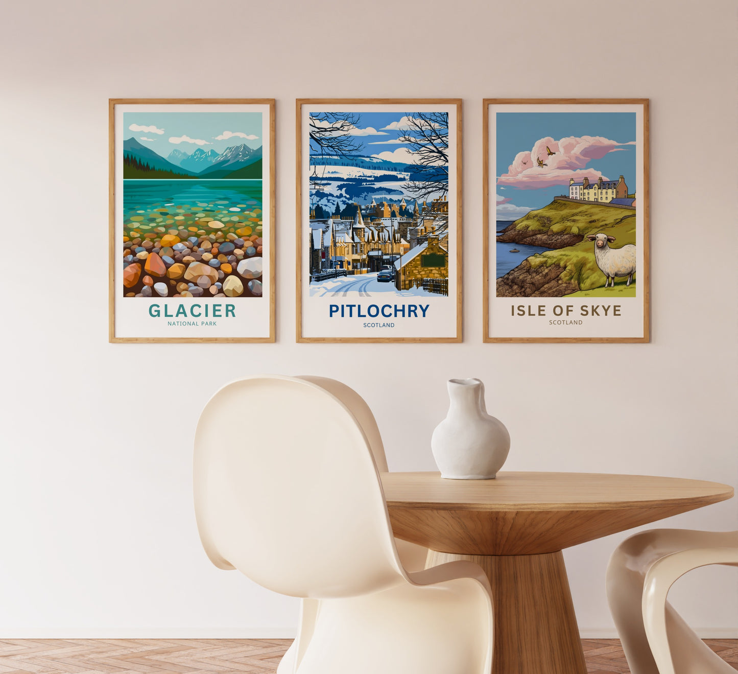 Pitlochry Travel Poster - Scotland Highland Calm