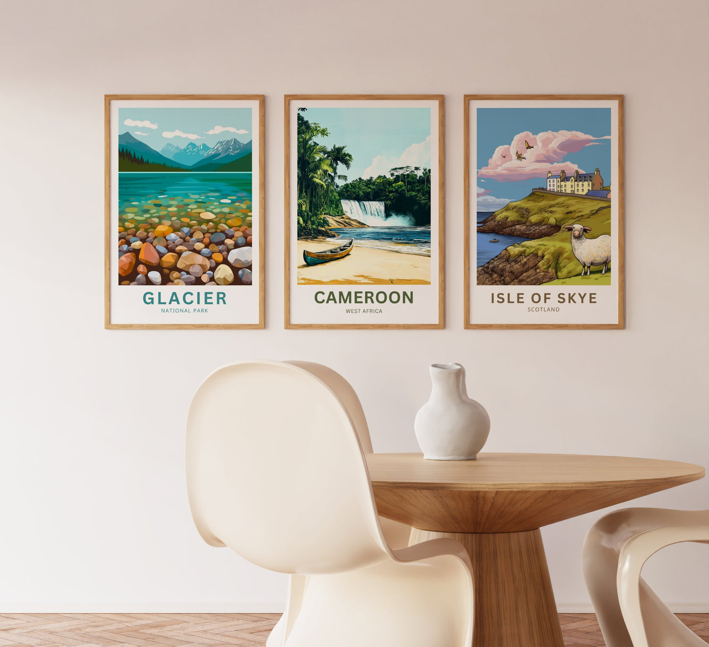Cameroon Travel Poster - Costa Rica Captivating Waterfalls