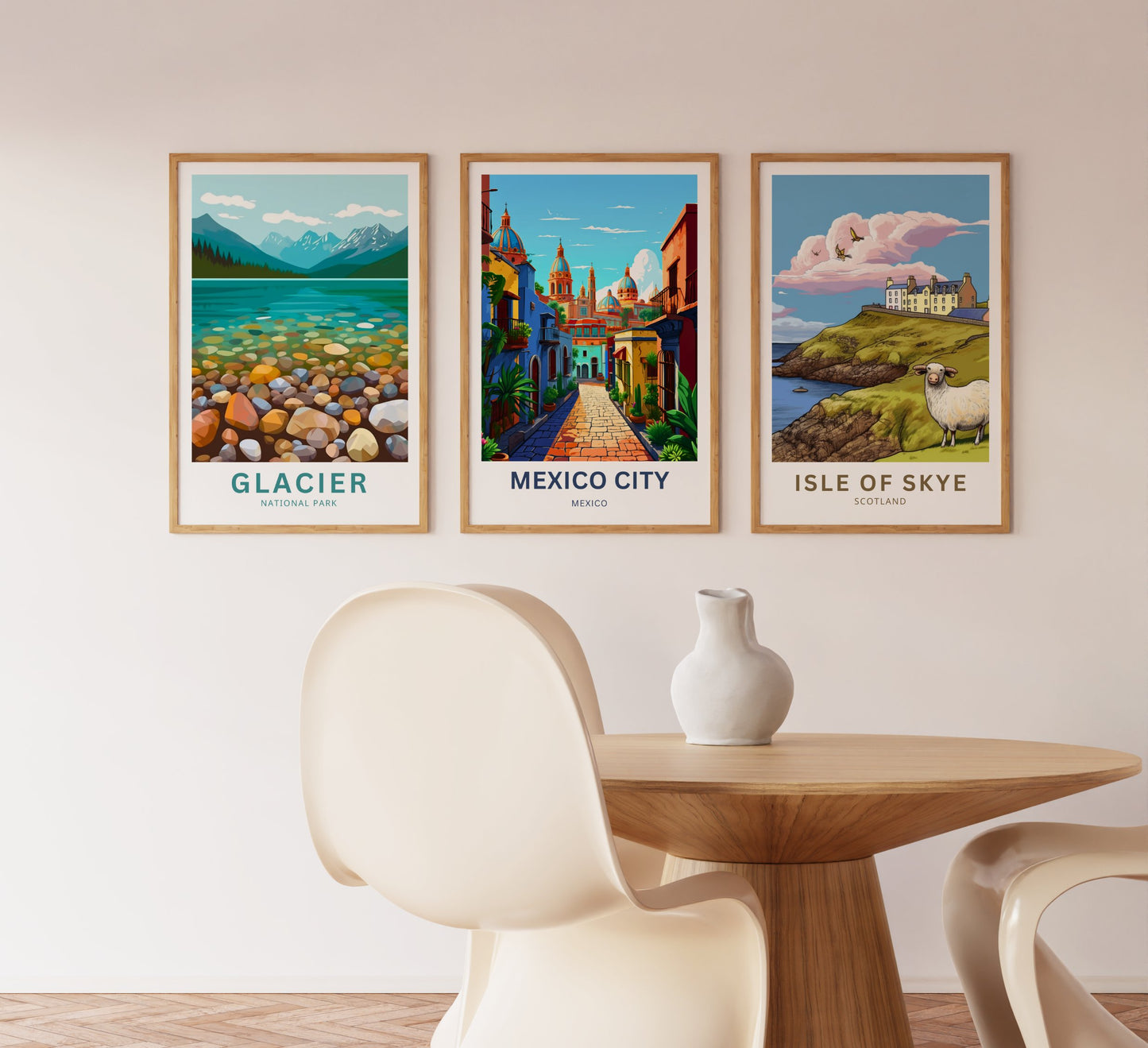 Mexico City Travel Poster - Bustling Urban Streets