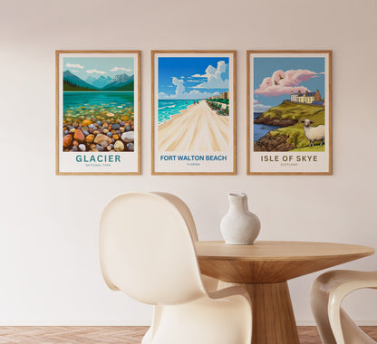 Fort Walton Beach Travel Poster- Relaxing Beach Staycation