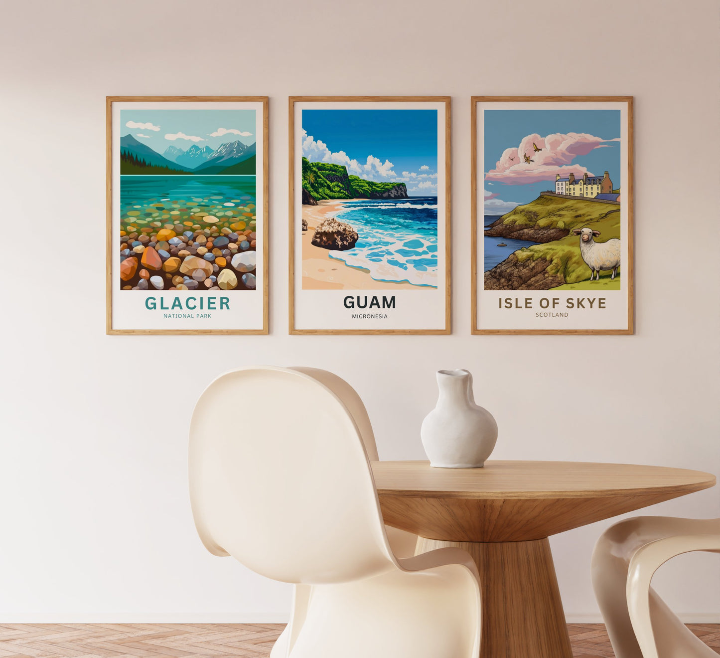 Guam Travel Poster - Breathtaking Serene Water and Shoreline